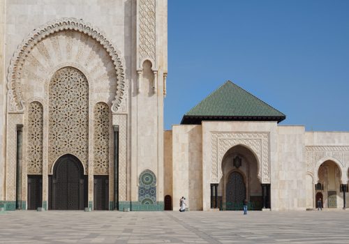 White mosque in Casablanca, Morocco